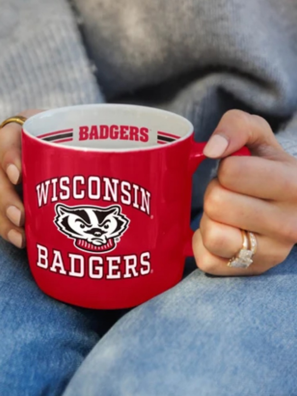 WISCONSIN 15OZ STRIPE MUG